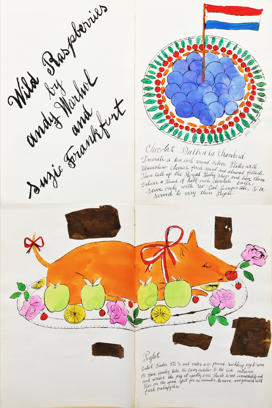 Andy Warhol ‘Wild Raspberries’ folio. Woodbury Auction image.